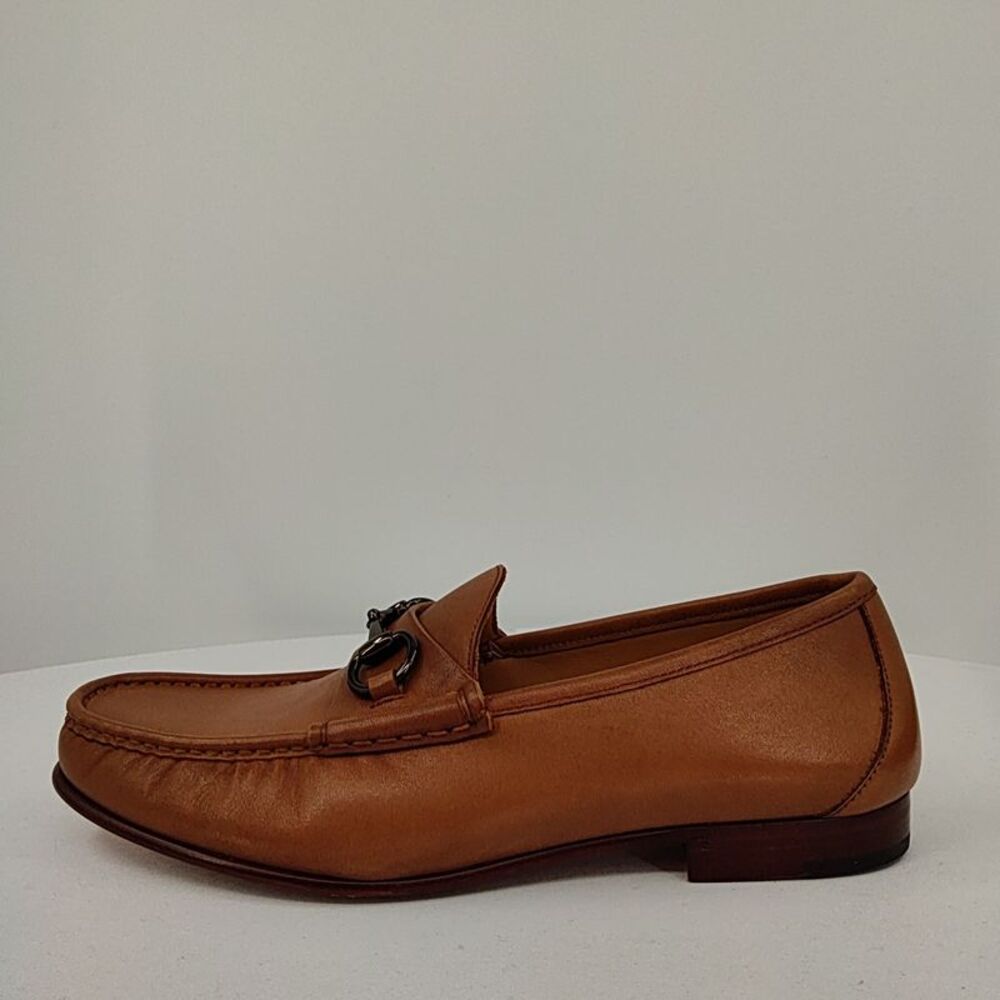 Quince Men Calfskin Leather Horsebit Loafer Tan Shoes 9.5